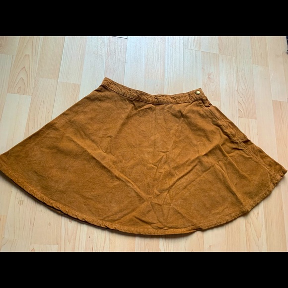 Corduroy American Apparel Circle Skirt - Light Brown - Picture 2 of 3